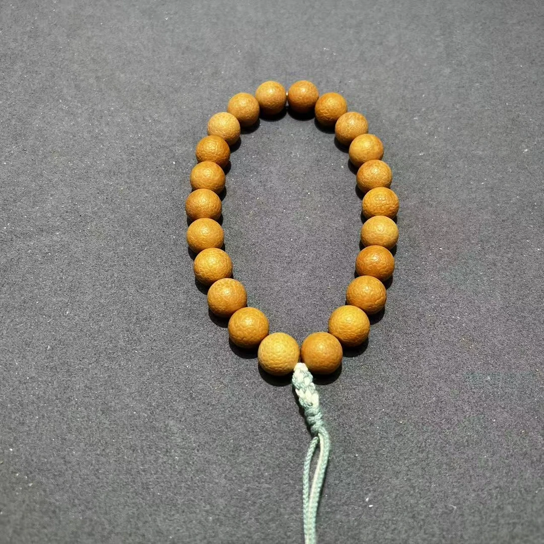 纯手工雕刻祥云龙珠手持正圆珠原皮原色精品