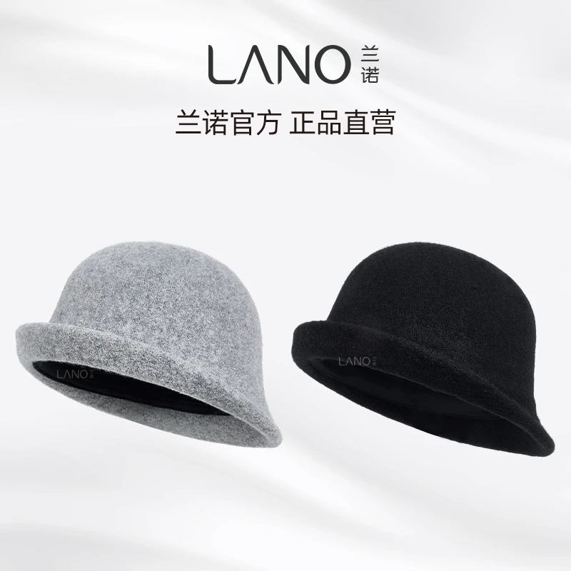 兰诺冬季英伦复古圆顶礼帽气质ins风卷边小圆帽