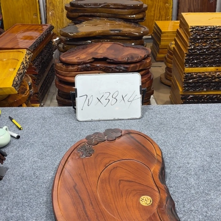 野***兔整板无拼接实木茶盘