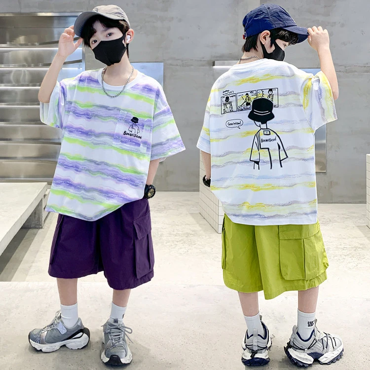 男童夏装套装2025新款酷帅洋气中大儿童夏季男孩炸街痞帅气时髦潮