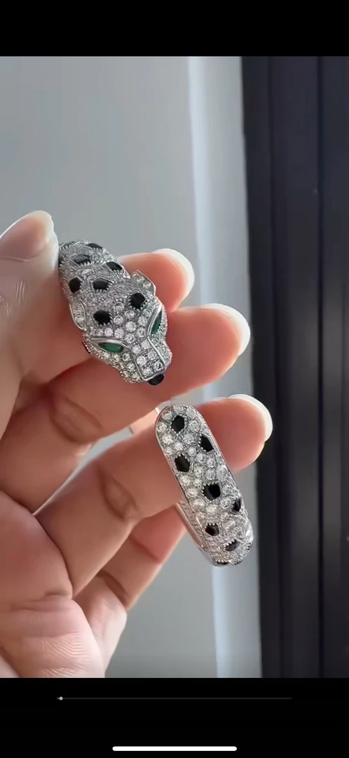 【IRIF】18k金满钻豹子手镯-950-13ad