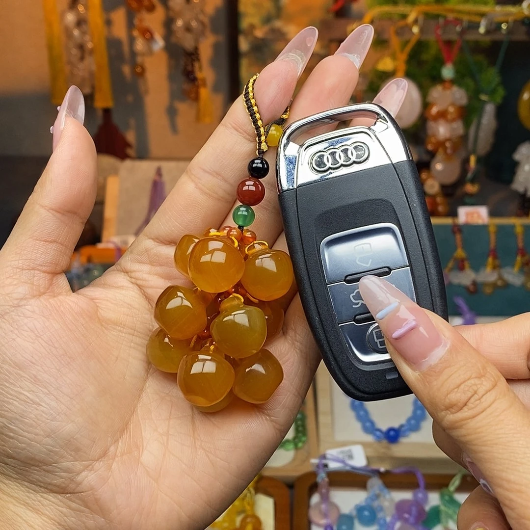 玛瑙/玉髓车挂未镶嵌挂件