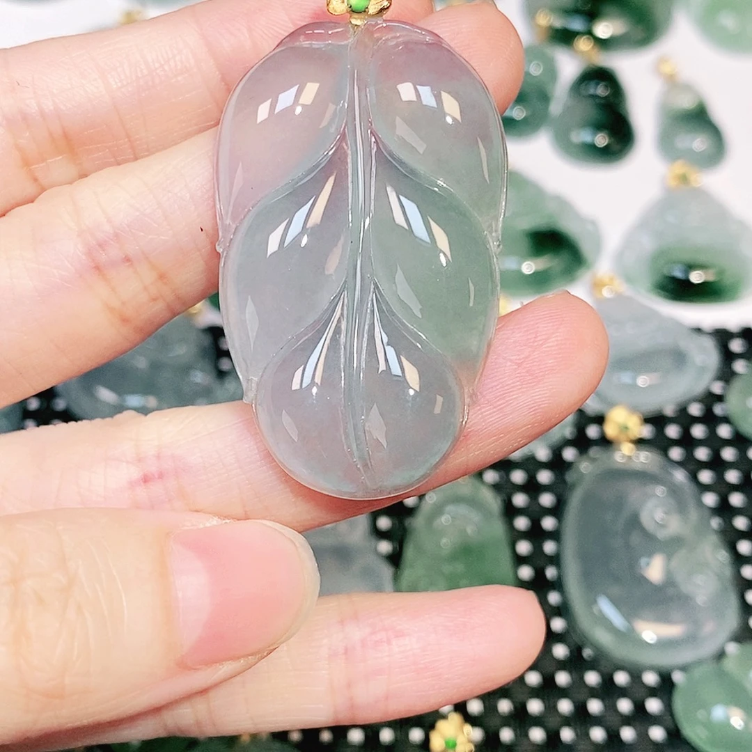 炫***装翡翠18K金镶嵌吊坠(不含链)
