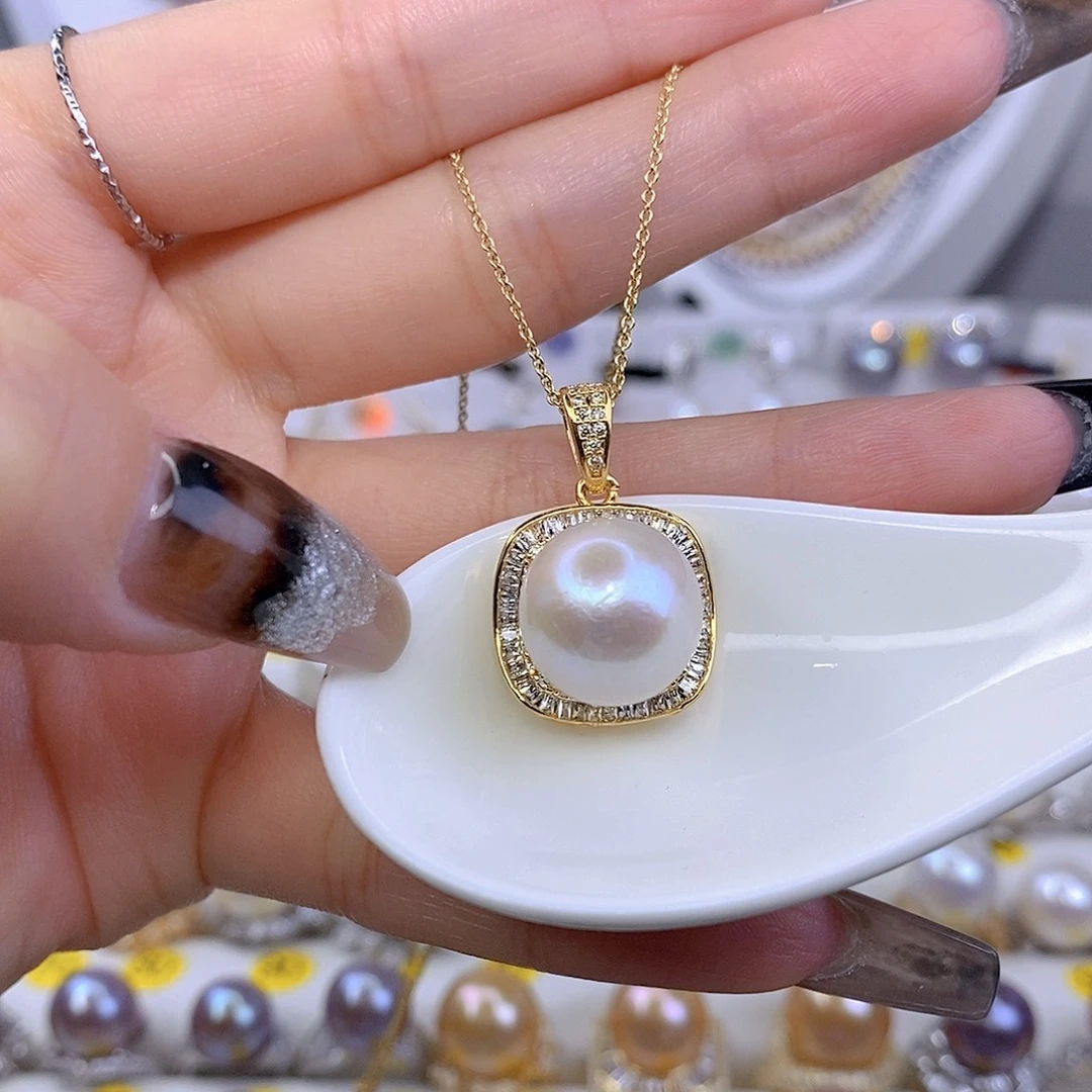 颈饰合金淡水珍珠F