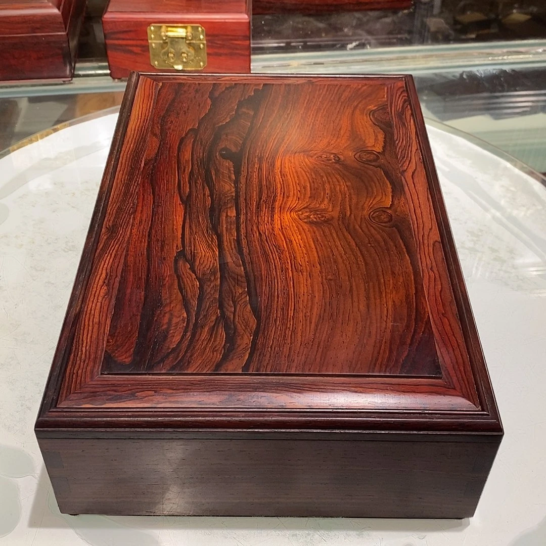 微凹黄檀（南美大红酸枝）独板盒30/20/8