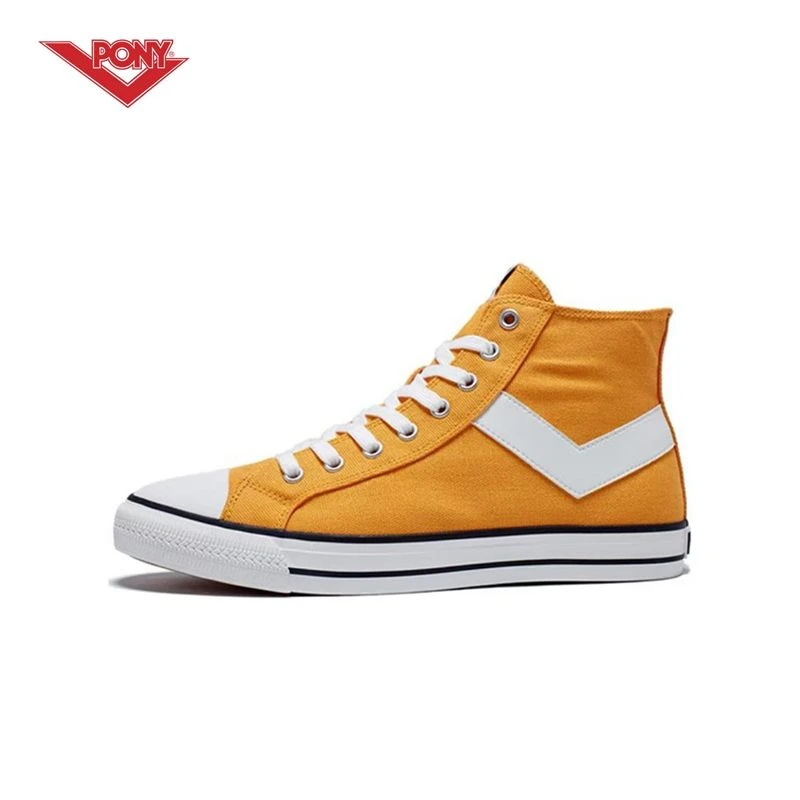 [反季断码]PONY波尼圆头系带防滑耐磨包裹性高帮情侣款帆布鞋