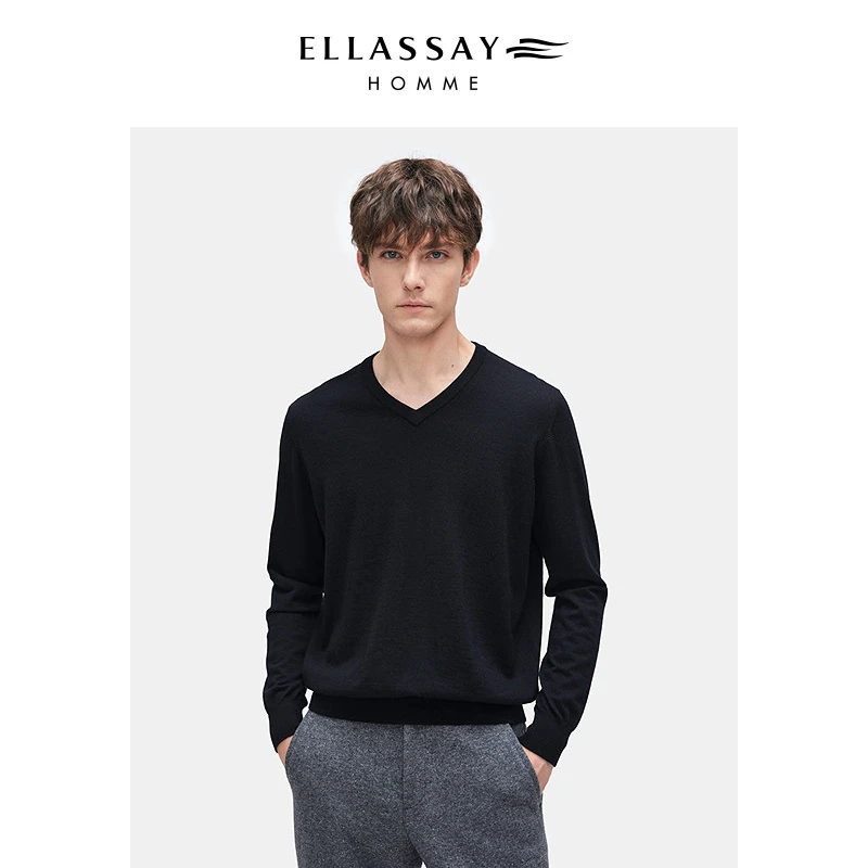 【琥珀流光】ELLASSAY歌力思男装25秋冬100%KVSS羊绒衫EME364M01200