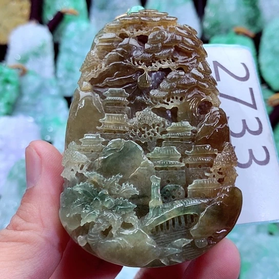 翡翠未镶嵌吊坠(不含链)