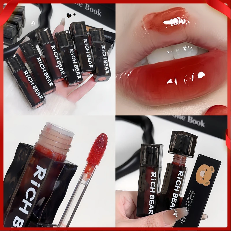 RichBear持久水光唇釉滋润不易掉色显色嘟嘴果彩