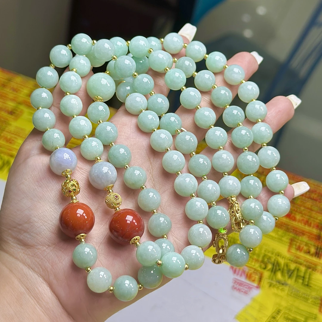 【ZY】翡翠DIY项链-约10mm（多样性发其一）