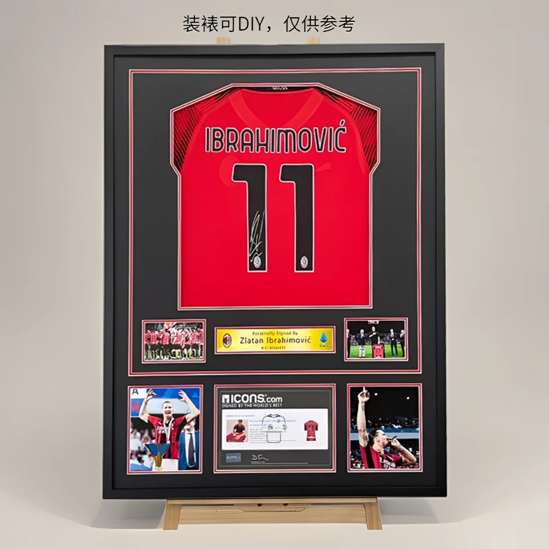 伊布亲签AC米兰/曼联/瑞典球衣（含ICONS证书）