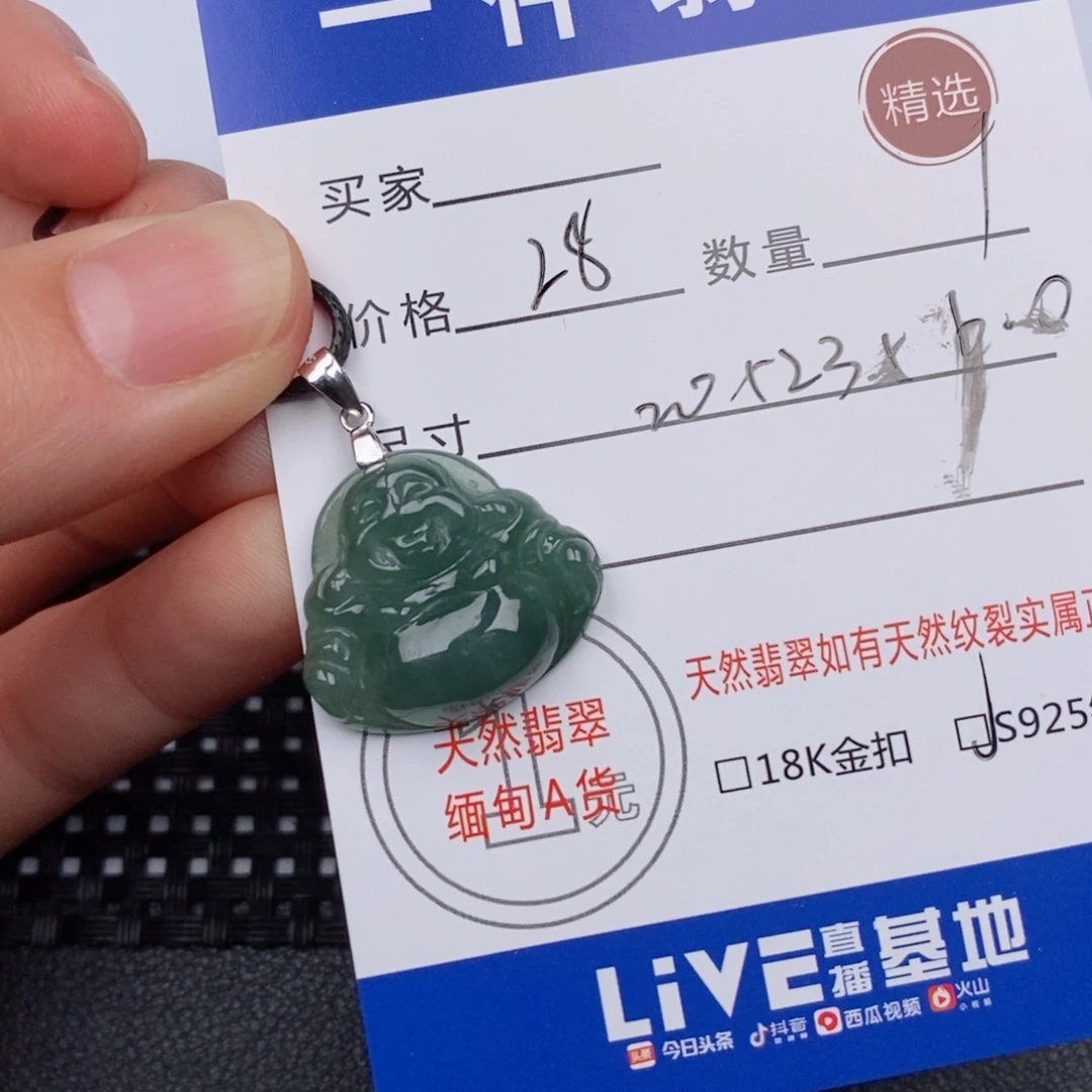 翡翠银S925镶嵌颈饰