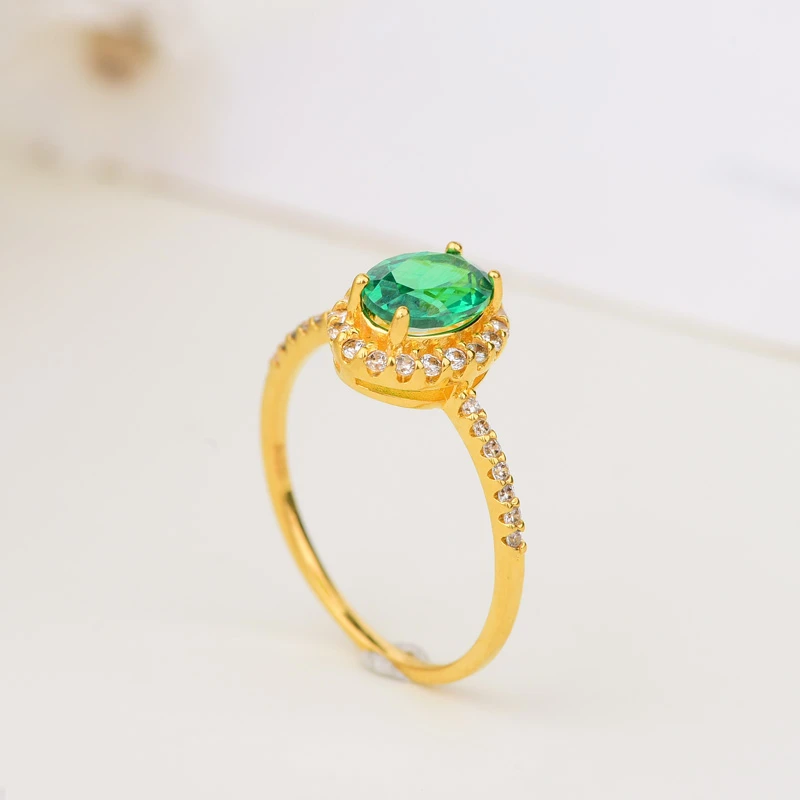 18k哥伦比亚绿宝戒指经典款LC883