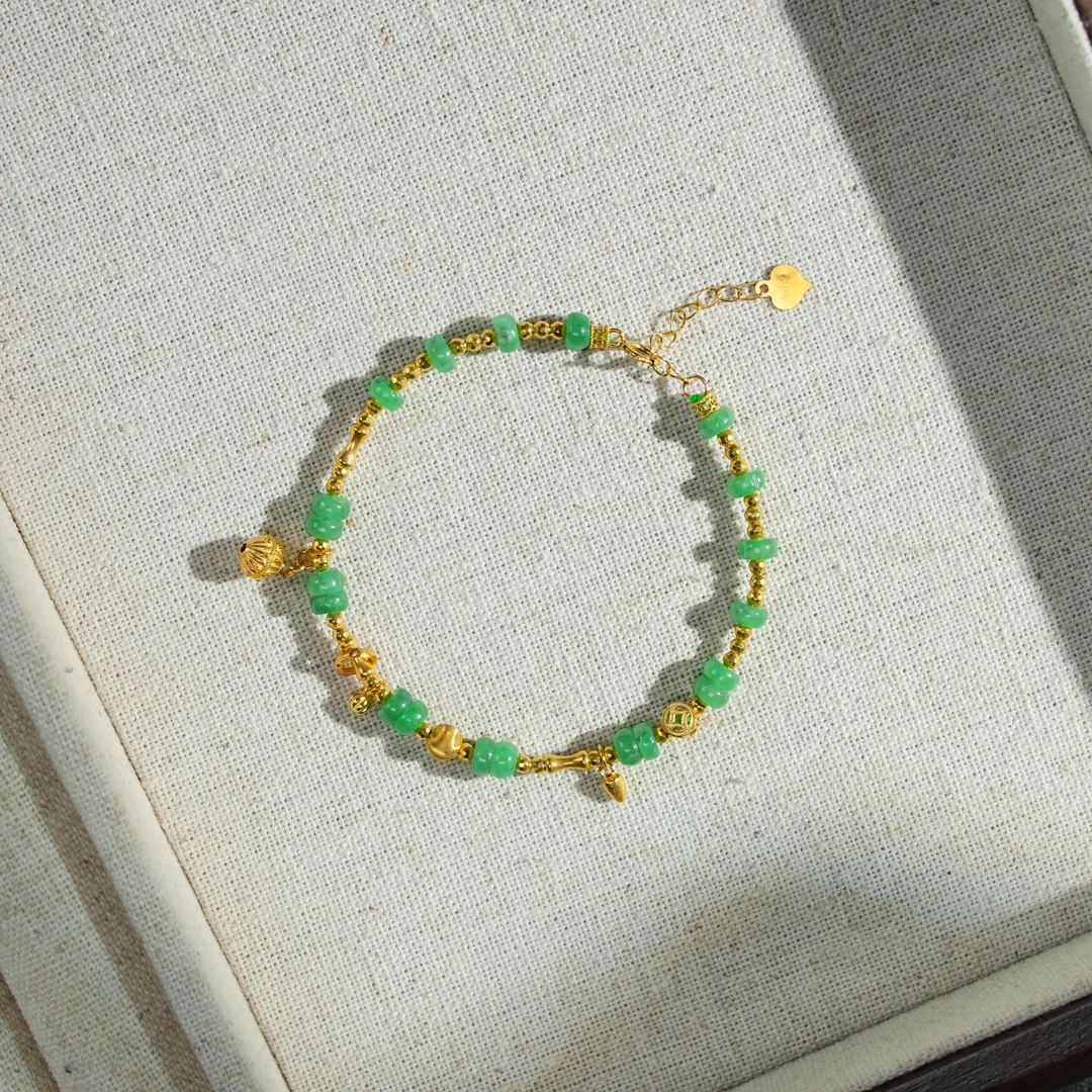 翡翠手串-18k金-HJY43|CZL