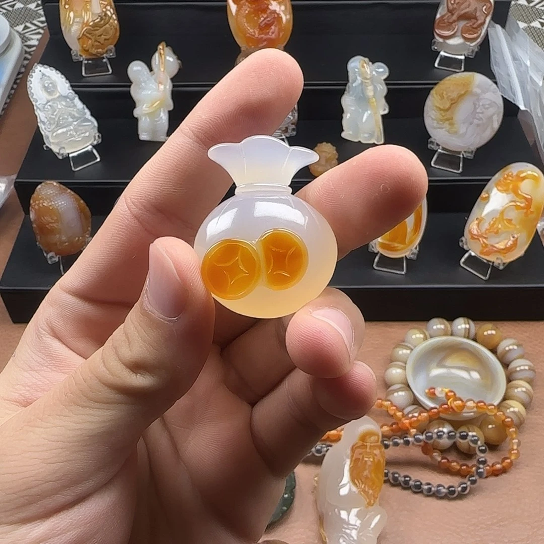 小***妖玛瑙/玉髓未镶嵌吊坠(不含链)