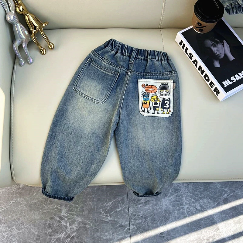 男童春秋装牛仔裤子新款宝宝洋气儿童休闲裤中小童韩版长裤潮童装