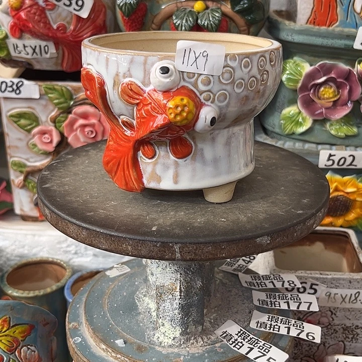 粗陶材质多肉花盆