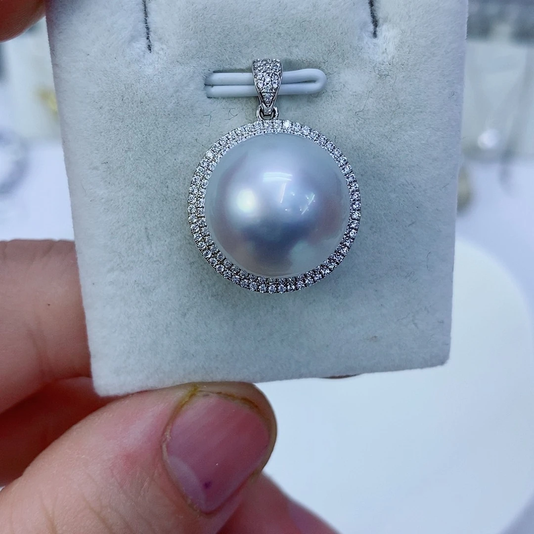 海水珍珠18K金镶嵌颈饰