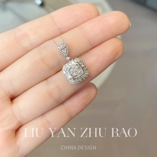 【六言精选】新款大克拉大方糖吊坠 不含链ZSDZ01694