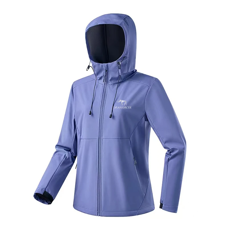 软壳跑步冲锋衣防风防水保暖润卡伊外套户外运动开衫男女软壳衣