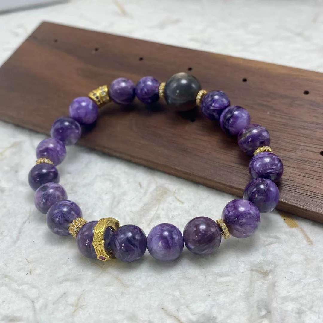 扶摇臻选|紫龙晶DIY圆珠手串