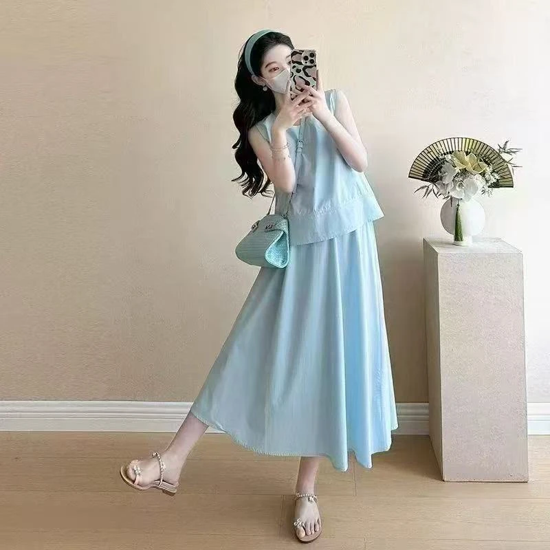 小贤哥1（500-599）时尚套装休闲风法式吊带套装碎花少女风