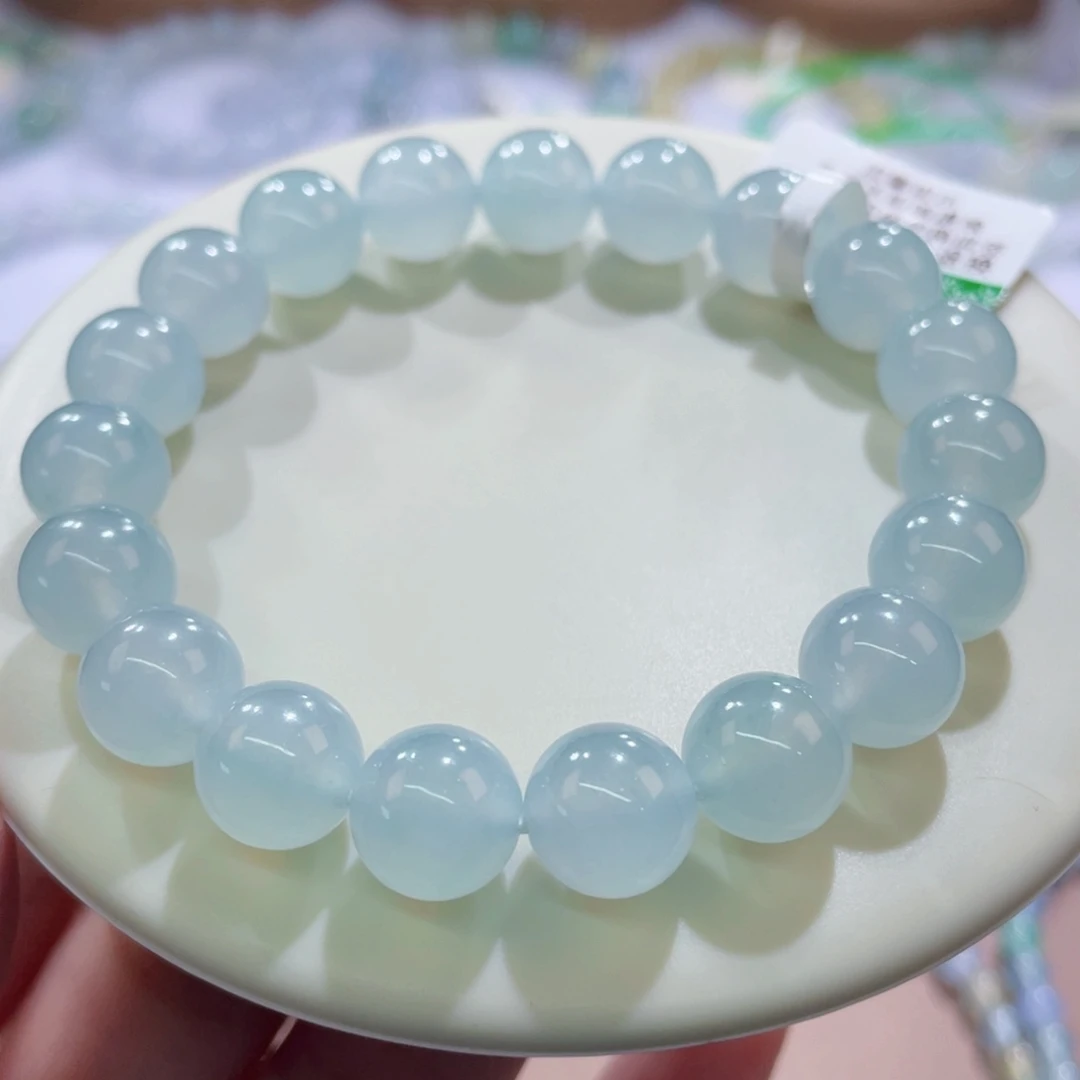 未镶嵌手链翡翠天空蓝卡10