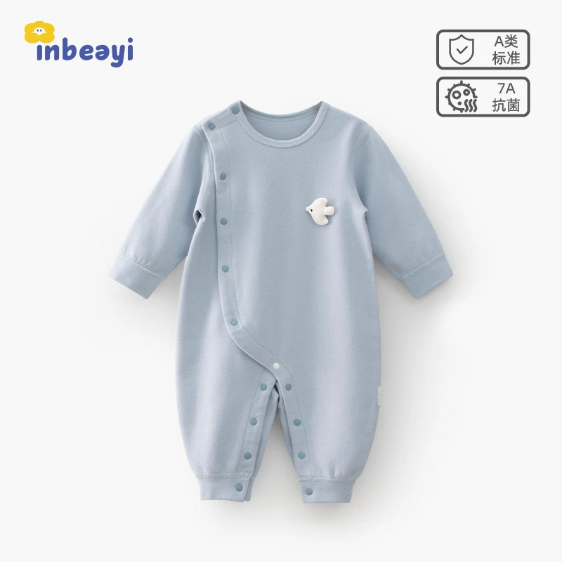 【双面绒】新生婴儿保暖连体衣服百天周岁宝宝春秋款哈衣微弹爬爬服