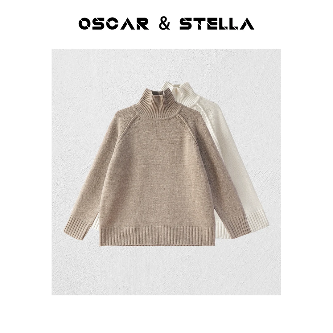 OSCAR&STELLA【回声】加厚针织高领女宽松柔软衫百搭毛衣34-11101