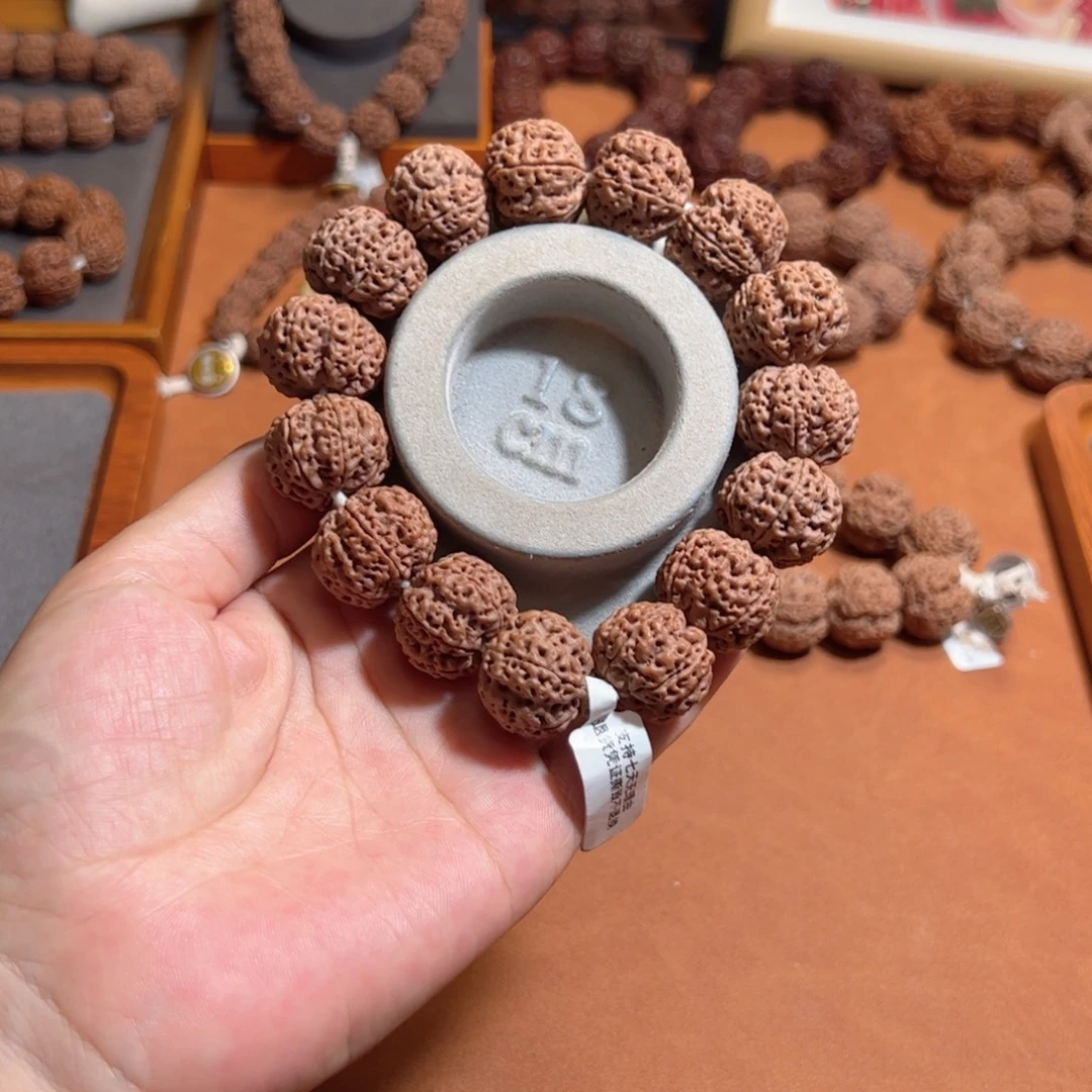 金刚菩提手串21六瓣高端梁雪花扇面盘来财运大金刚菩提