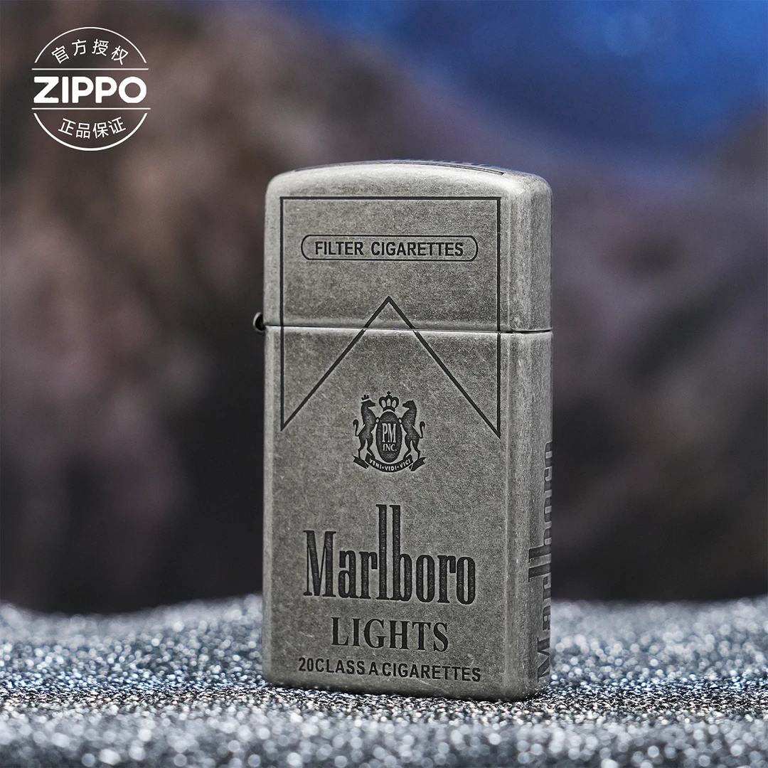 ZIPPO/之宝打火机纤巧古银万宝路烟盒-1605