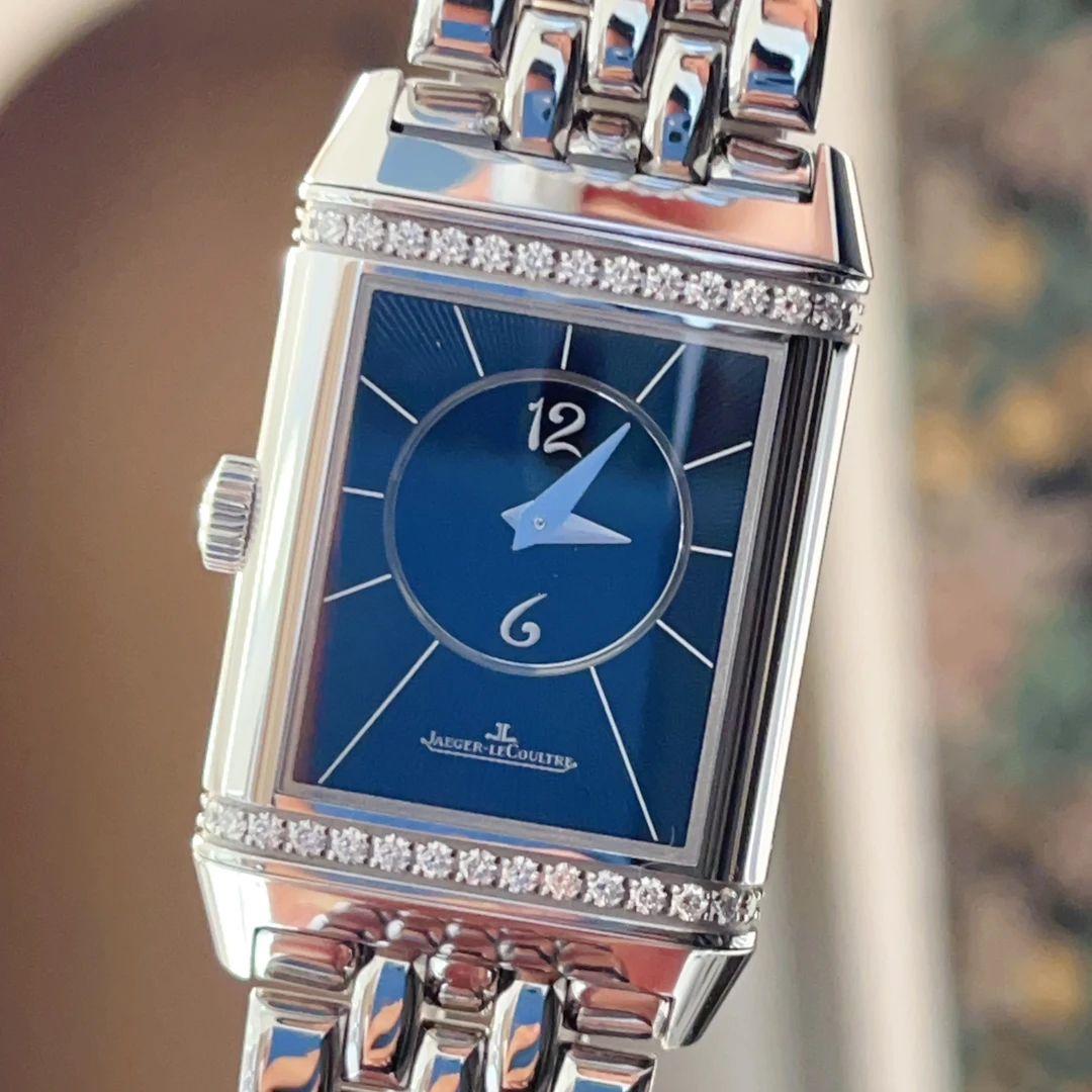 99新 Jaeger-LeCoultre/积家 翻转24*40中号原钻机械女表23全套