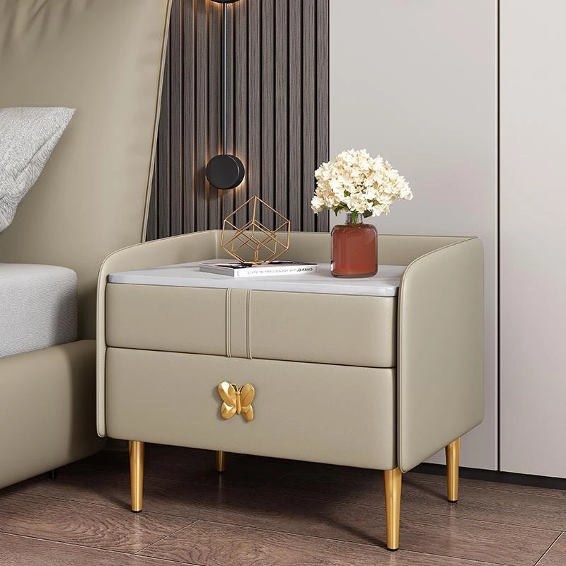 智能床头柜床头柜现代简约轻奢小型ins风可充电多功能卧室床边柜