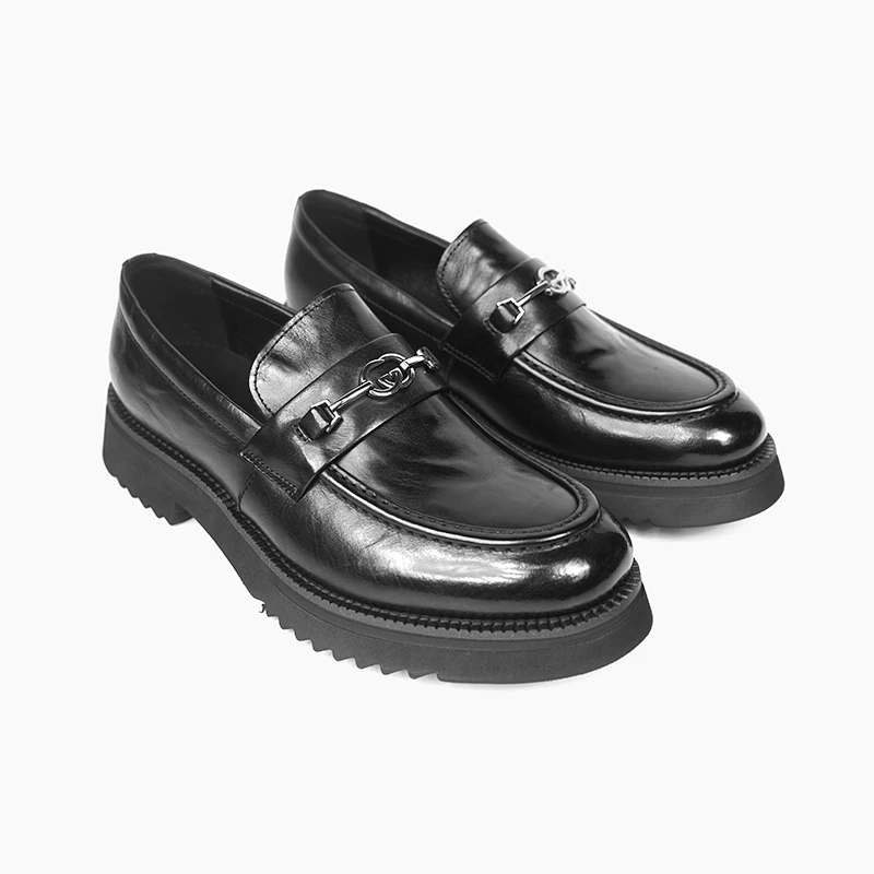 PLANET SUNNY一脚蹬休闲乐福鞋男英伦风厚底皮鞋单鞋舒适时尚百搭