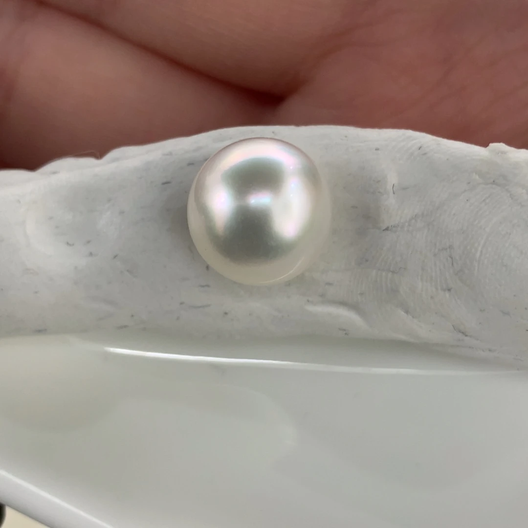 定制海水珍珠未镶嵌裸珠澳白11-12
