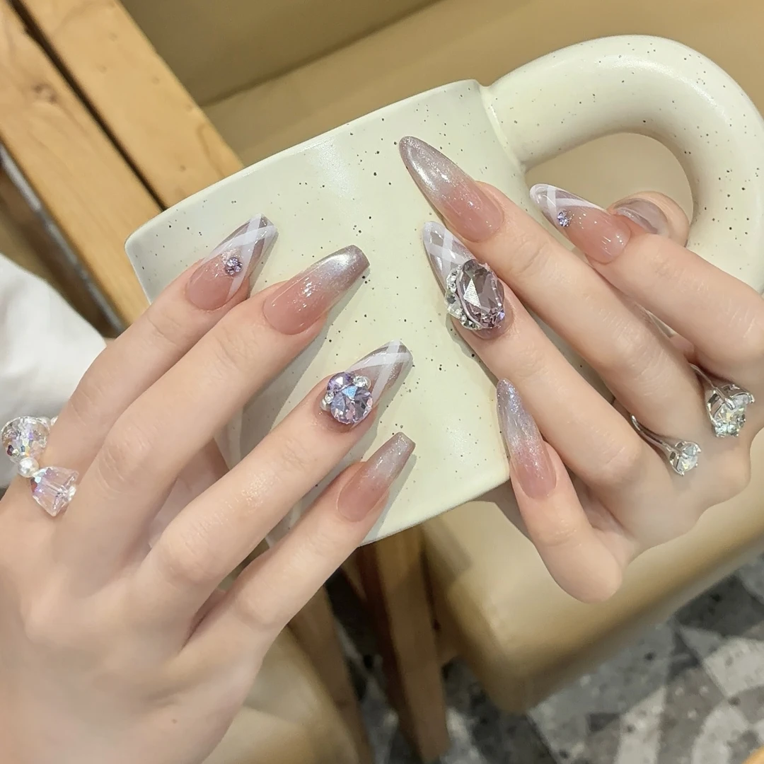 郭小双穿戴甲【缚梦垂纱】全华版手工穿戴甲10片盒装H30970