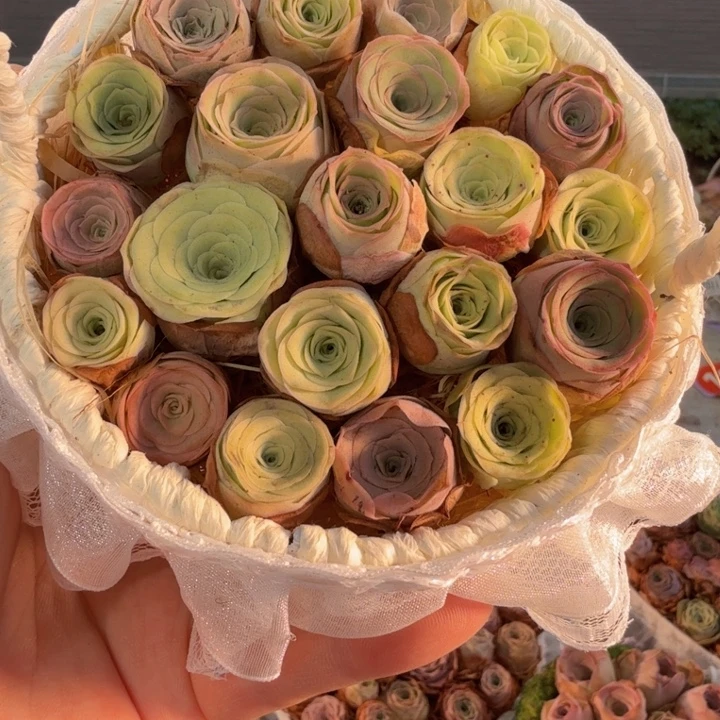 TT869 蕾丝花篮玫瑰组合