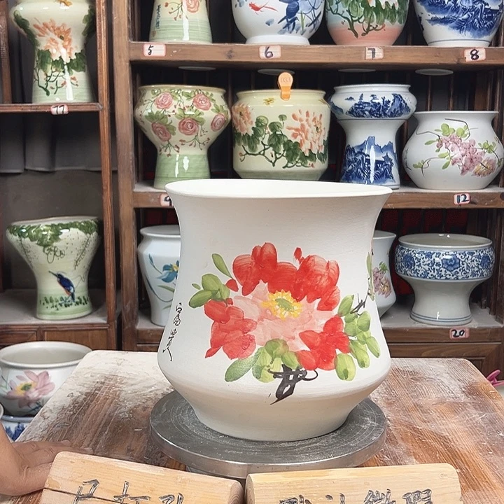 陶瓷小蛮腰红牡丹新款新款陶瓷陶瓷