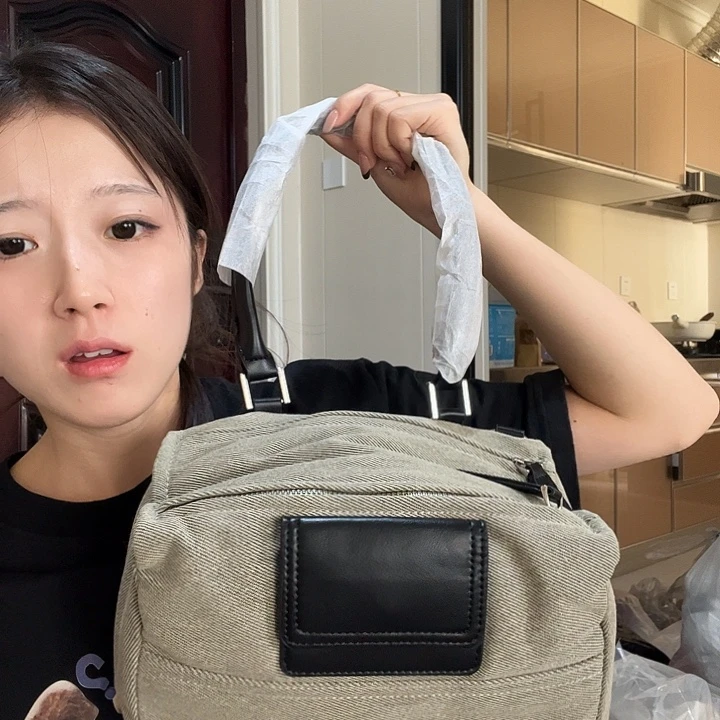 PU潘多拉盒子牛仔单肩斜挎包