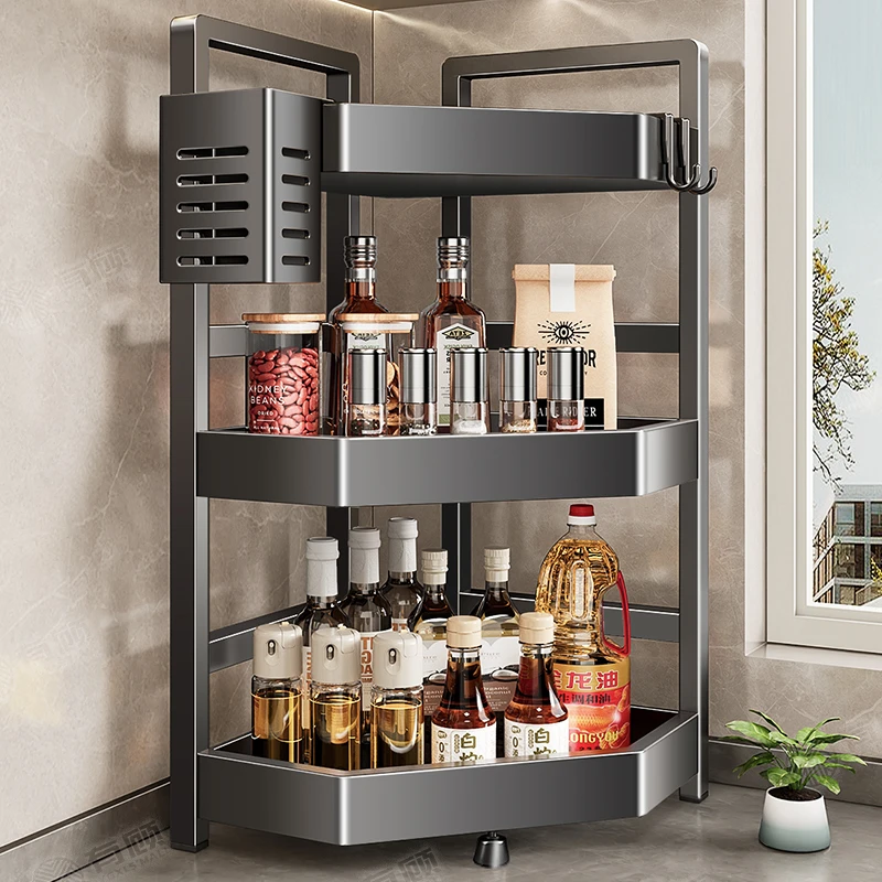 有顾厨房置物架三角多功能调味调料收纳架家用厨房台面调料架新款