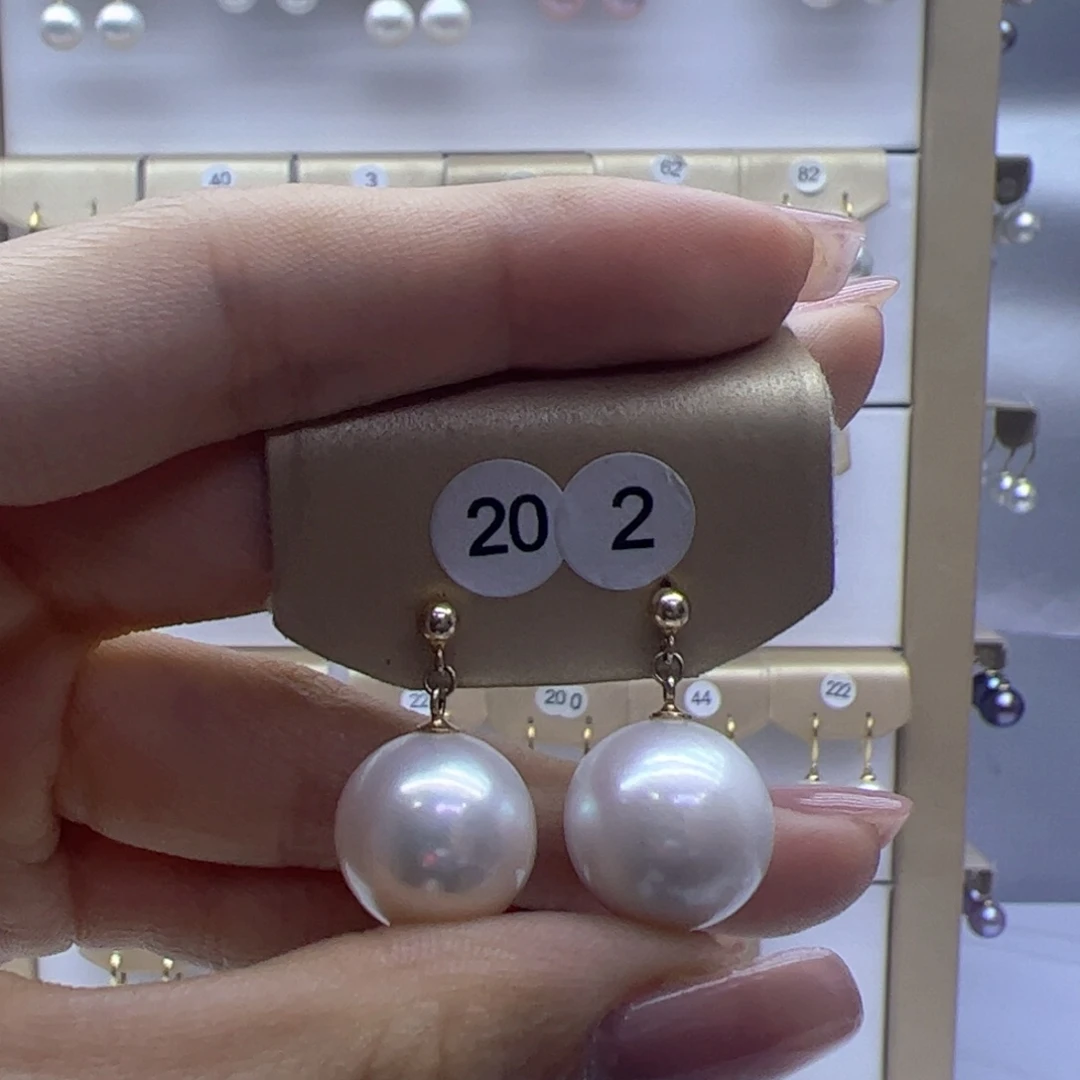 淡水珍珠耳饰银S925镶嵌