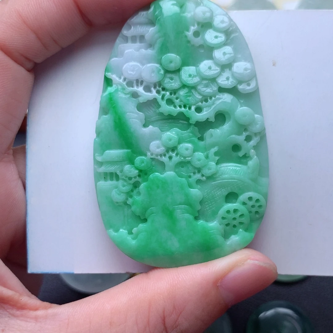 翡翠未镶嵌吊坠(不含链)