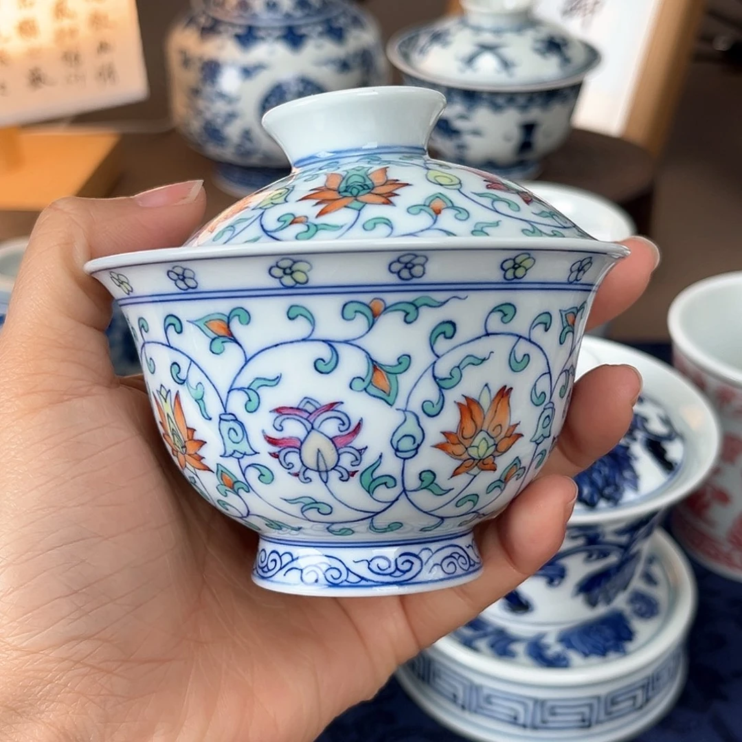 景德镇微瑕手工手绘茶具313