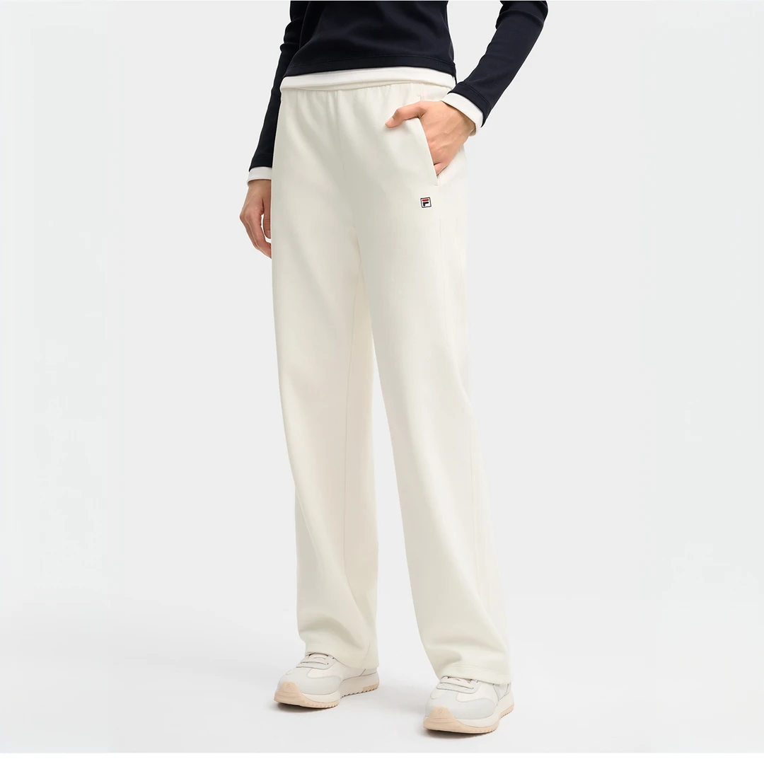 Fila/斐乐【加厚窄版直筒裤】女子保暖遮肉显瘦休闲长裤F11W548604