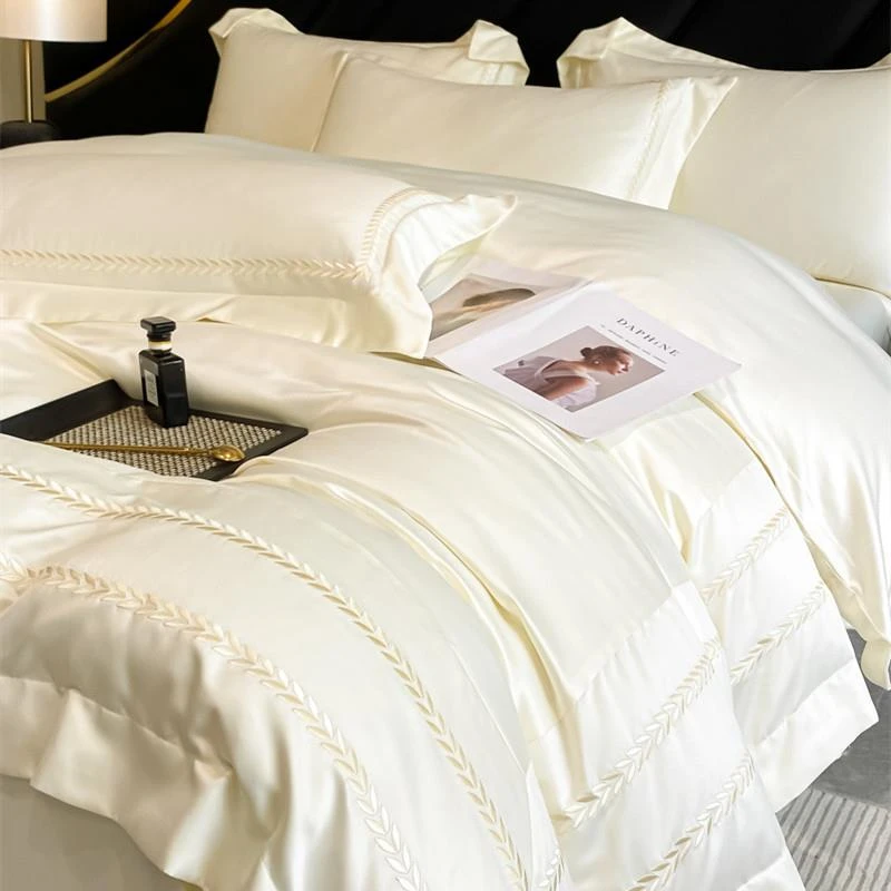 水星家纺适用夏季母婴级A类天丝四件套凉感冰丝床单被套丝滑裸睡