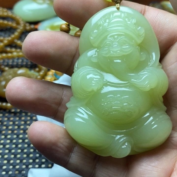 胖***伍未镶嵌和田玉挂件