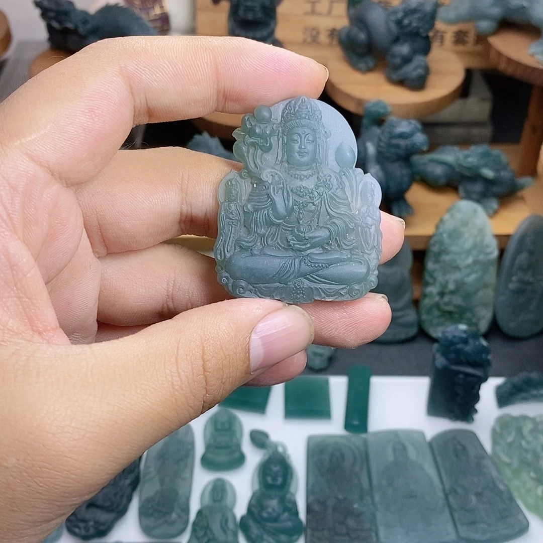 定制翡翠未镶嵌三圣