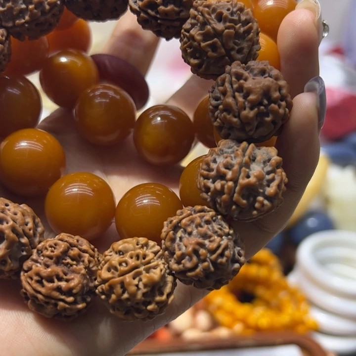 大果紫檀（缅甸花梨）20老蜡手串