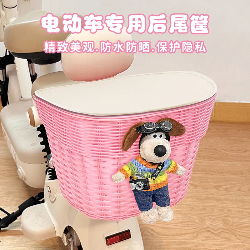 电动车后置车筐内胆包可爱卡通电瓶摩托车尾部置物神器防雨储物篮