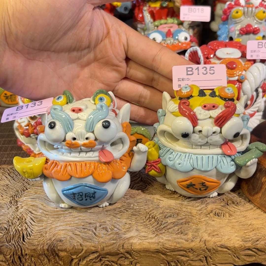 爆***姐泥塑纯手工茶宠摆件